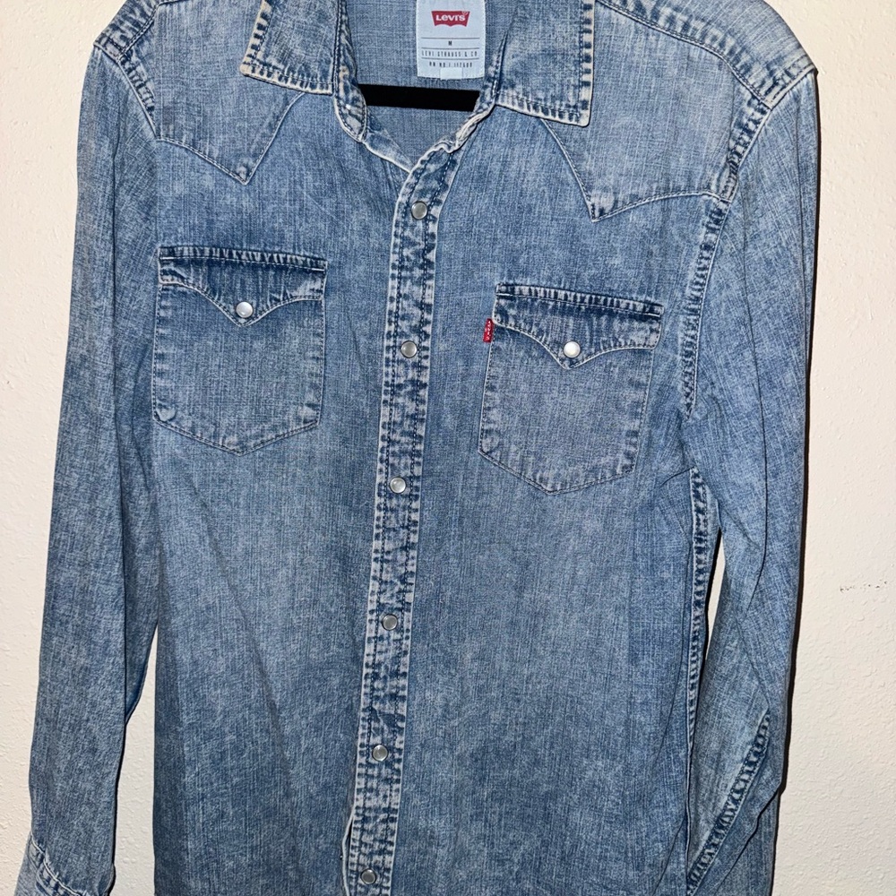 Levi's Men's Light Blue Casual Shirt